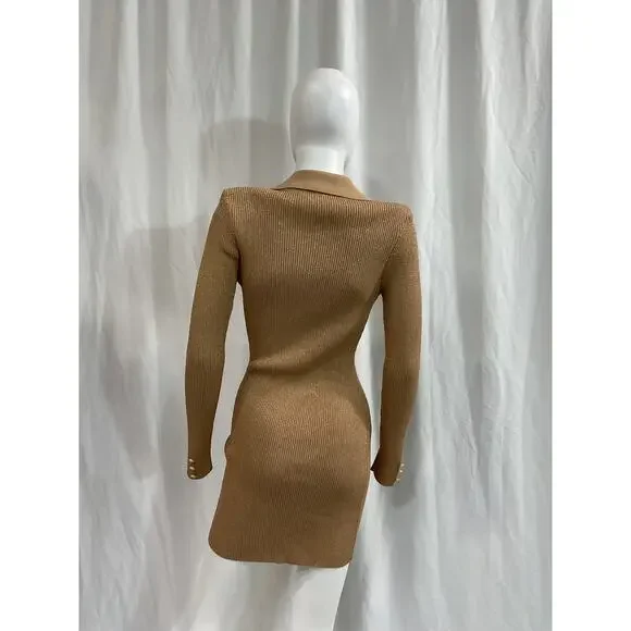 Retrofete 'Mimi' Tan Dress Size S - Picture 3 of 5